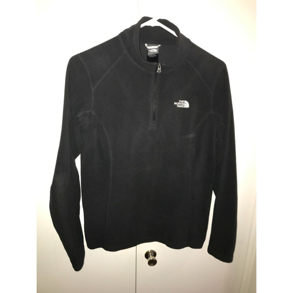 The North Face Women's Fleece Jacket Size M Medium Black Full Zip TNF Coat